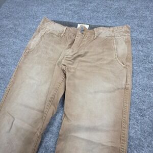 PRPS Chino Pants Jeans Men's 33 (FITS 33 x 27) Brown Faded Washed 100% Cotton